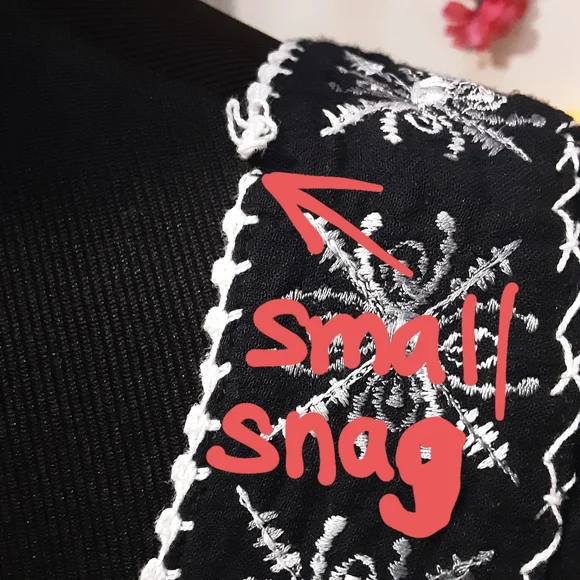 Black Embroidered Top - Picture 2 of 4